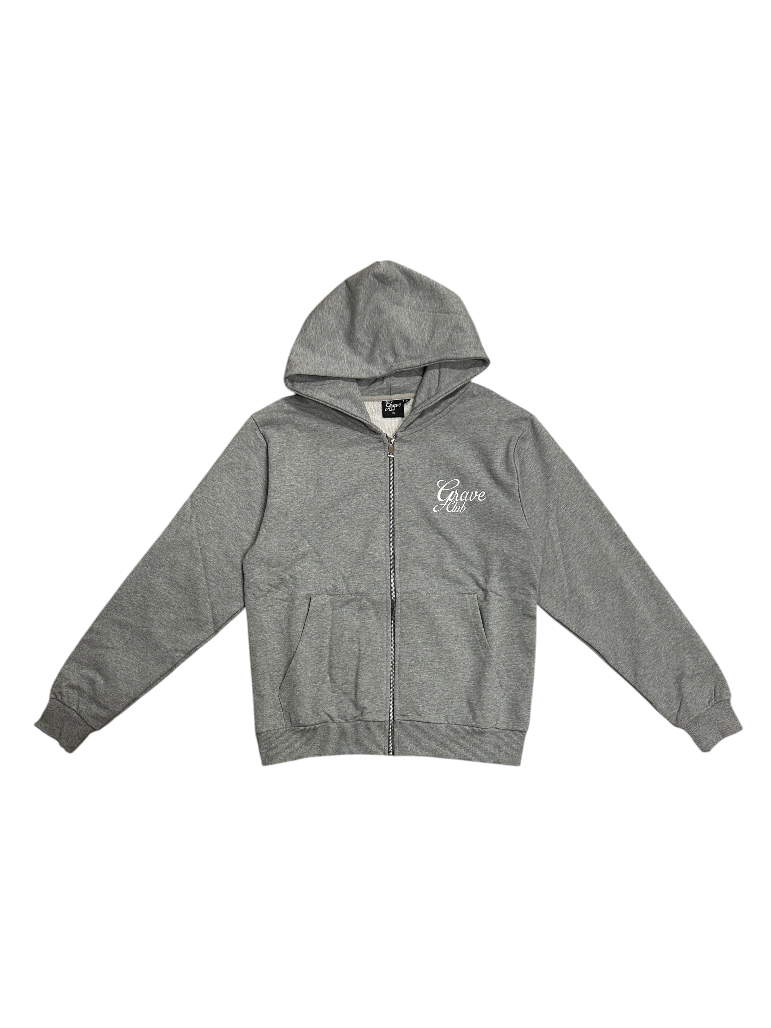 Grey Zip Hoodie